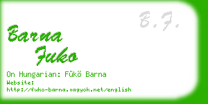 barna fuko business card